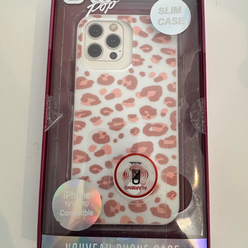Stylish Pink Leopard Phone Case for iPhone 13/13 pro